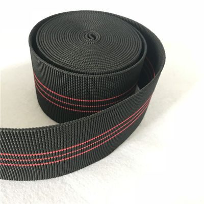 Çin 7cm genişlik Kanepe Elastik Dokuma rengi siyah% 50 -% 60 kırmızı çizgilerle uzama Tedarikçi